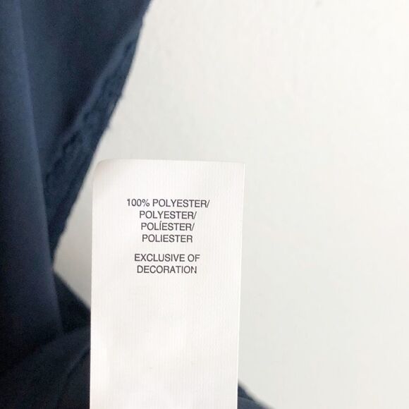 Lucky Brand Center Lace Silky Tank Top Navy Blue - Picture 6 of 8